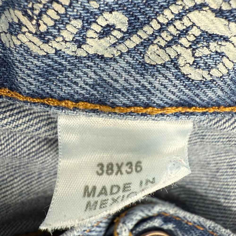 Eddie Bauer Mens Straight Leg Blue Denim Jeans Medium Wash 38x36 - Picture 6 of 6